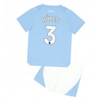 Manchester City Ruben Dias #3 Hjemme Trøje Børn 2023-24 Kortærmet (+ Korte bukser)
